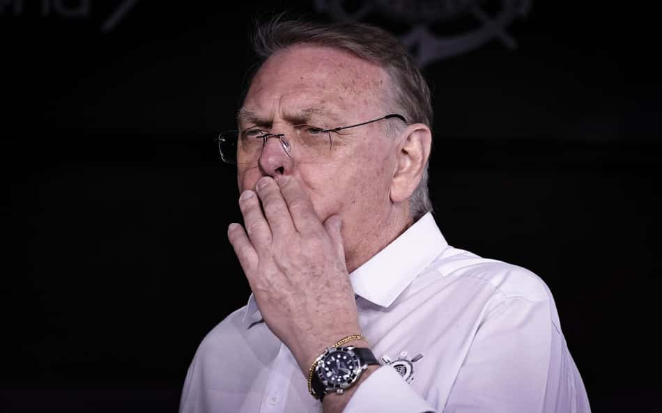 Osmar Stabile, presidente do Corinthians, durante atividade no clube