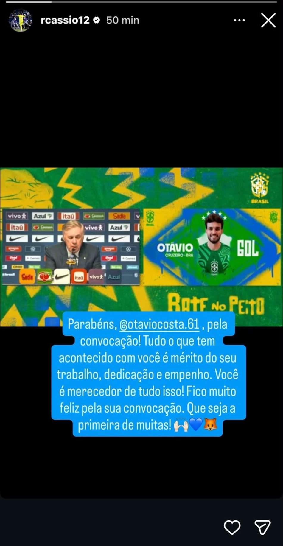 Post de Cássio para Otávio