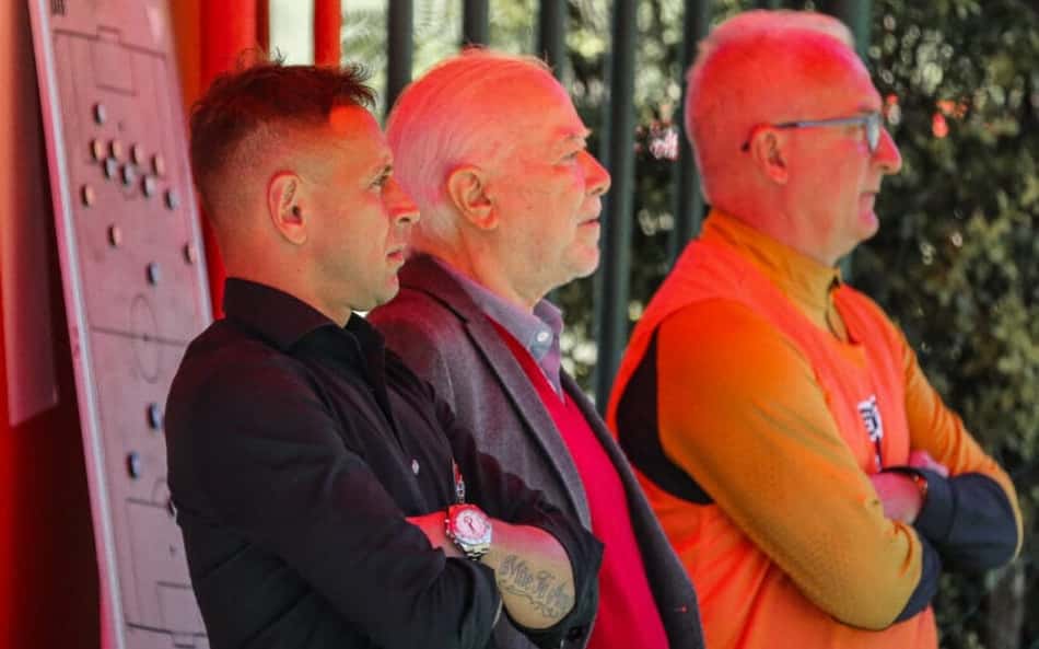 Rafinha (lado esquerdo), Harry Massis (no centro) e Dorival Júnior (lado direito)