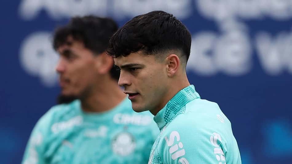 Ramón Sosa em treino do Palmeiras antes da Libertadores