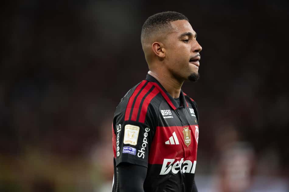Samuel Lino em ação durante Flamengo e Mirassol, pelo Campeonato Brasileiro