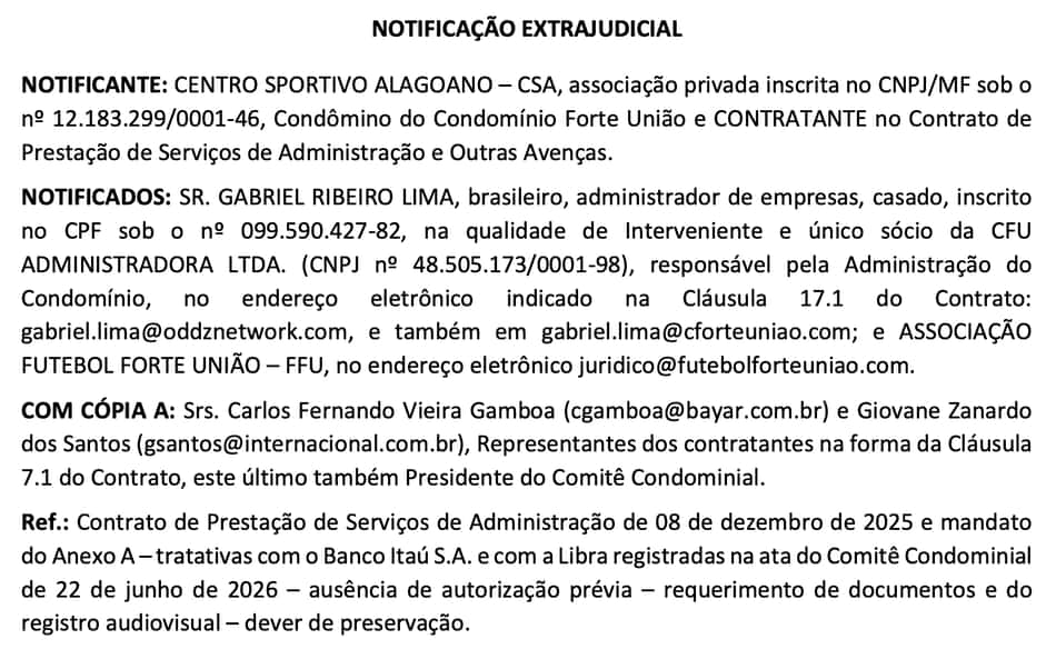 Clube faz novo movimento para tentar mudar administradora da liga FFU