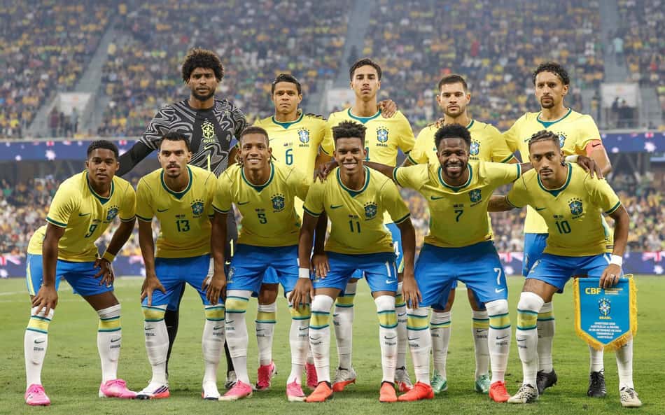 Time do Brasil antes da partida
