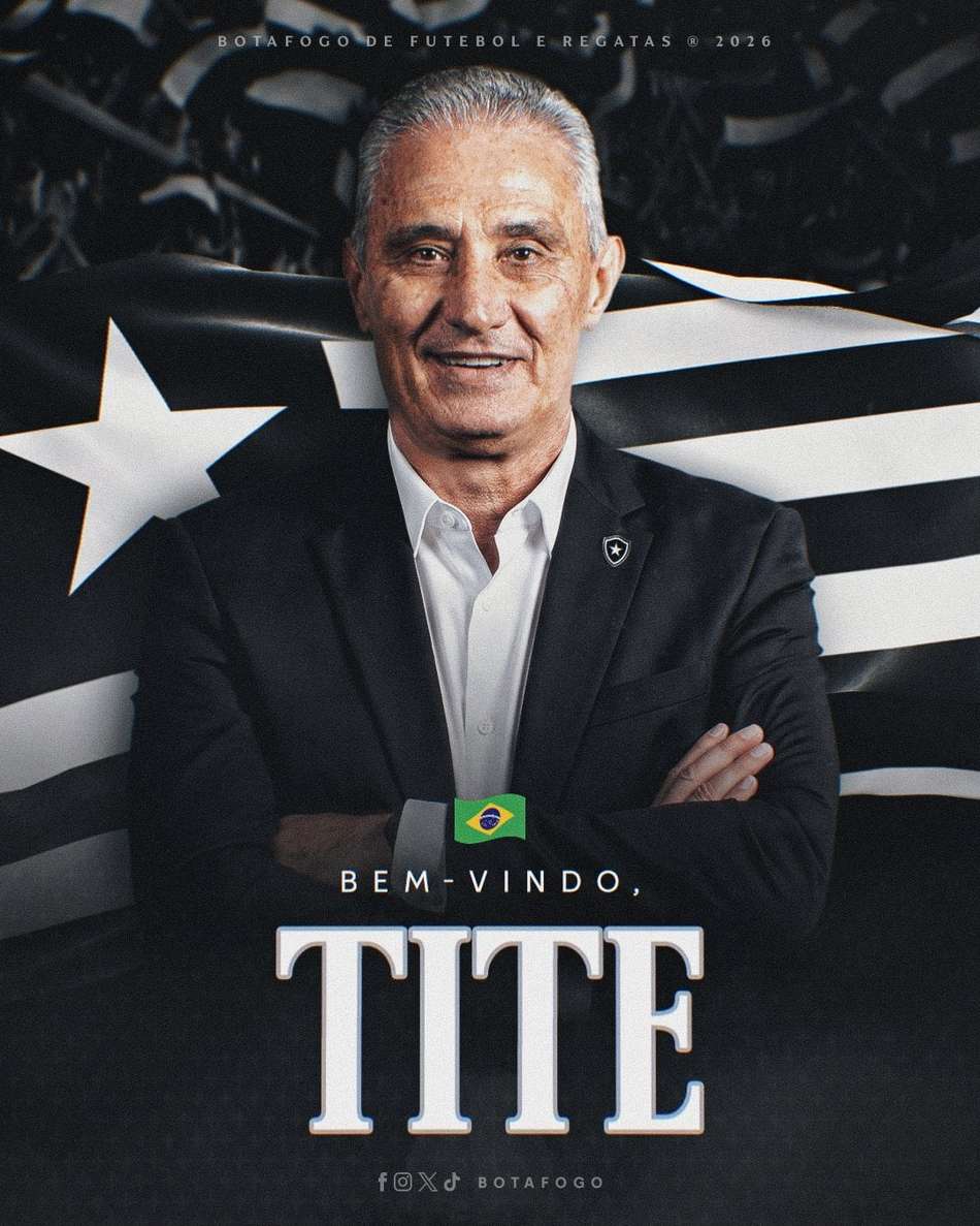 Foto de divulgação do Tite no Botafogo
