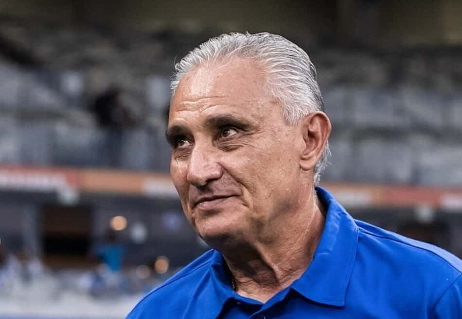 Tite durante partida do Cruzeiro