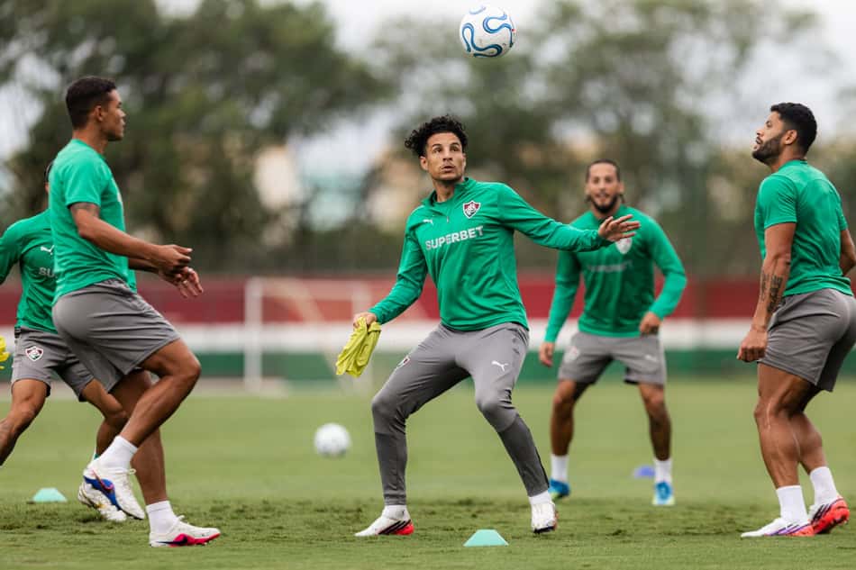 Treino do Fluminense antes de pegar o Platense