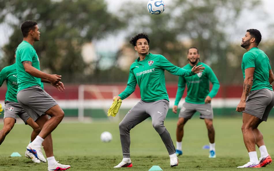 Treino do Fluminense antes de pegar o Platense