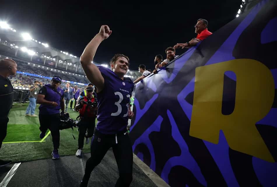 Tyler Loop foi o herói da vitória do Baltimore Ravens no NFL Rio Game (Foto: Shawn Hubbard/Baltimore Ravens)