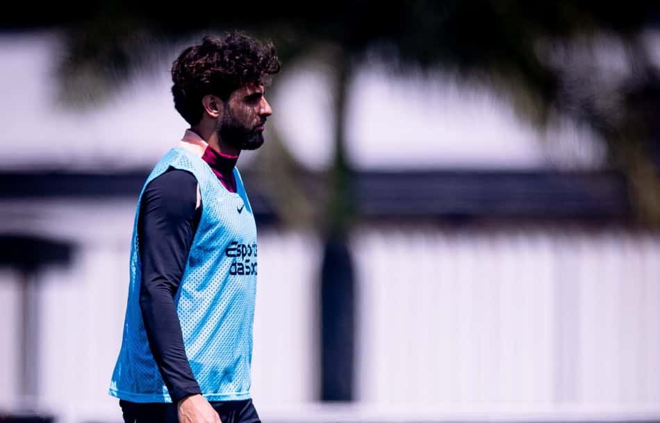 Yuri Alberto durante treino do Corinthians