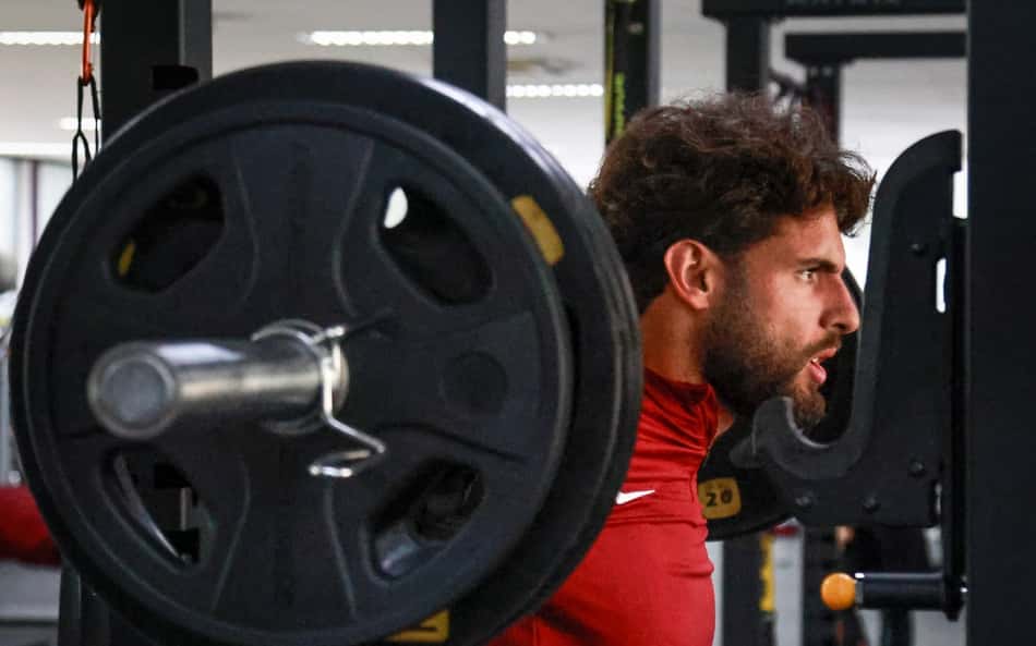 Yuri Alberto durante trabalho no Corinthians