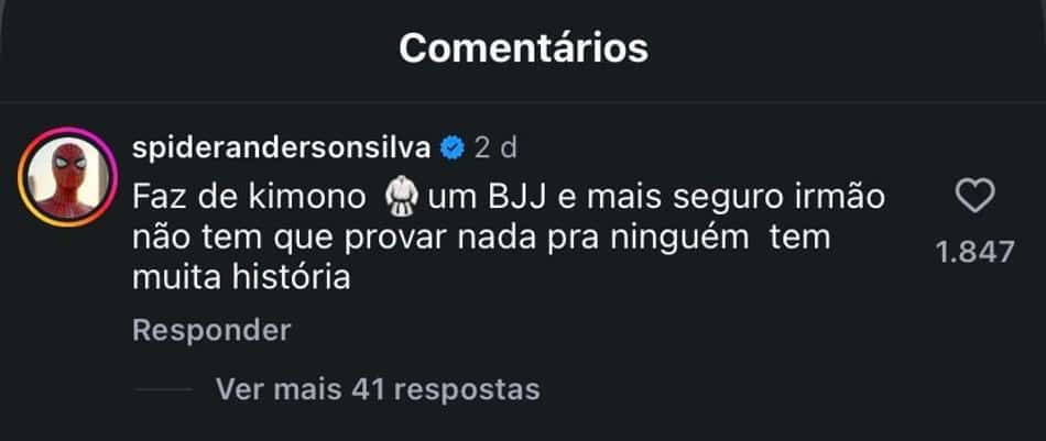 Comentário de Anderson Silva sugere que revanche da luta entre Glover Teixeira e Maurício Shogun aconteça no jiu-jitsu