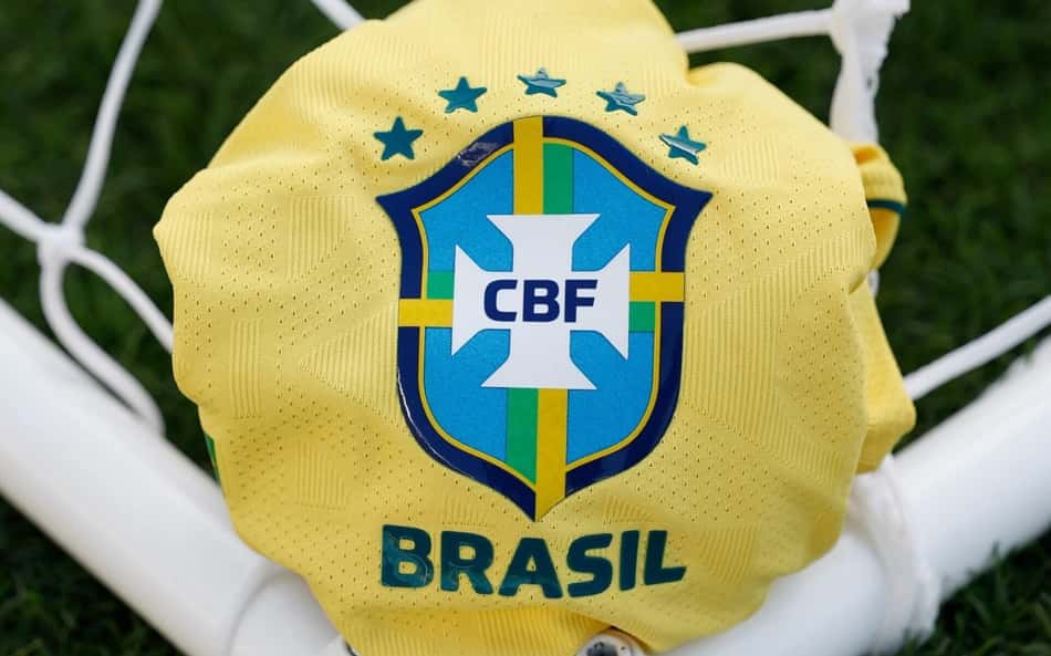 Camisa da Seleção colocada no gol em Townsville, antes do amistoso com a Austrália