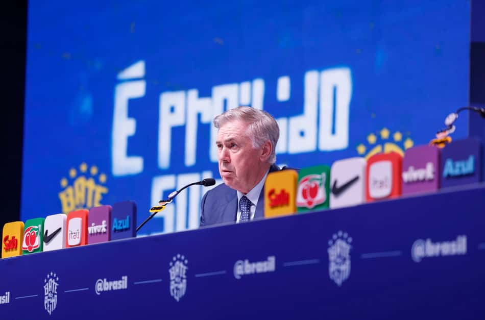 Carlo Ancelotti, técnico da Seleção Brasileira, durante convocação