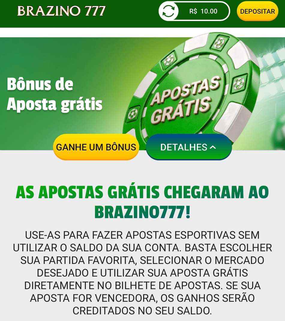 Captura de tela da campanha de freebets com o código Brazino777.