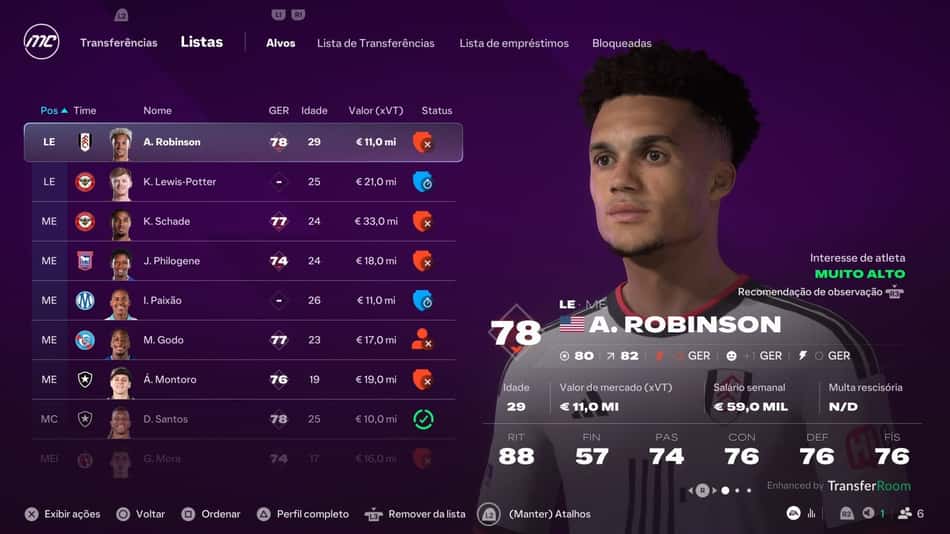 Negociação de transferência no EA FC 27