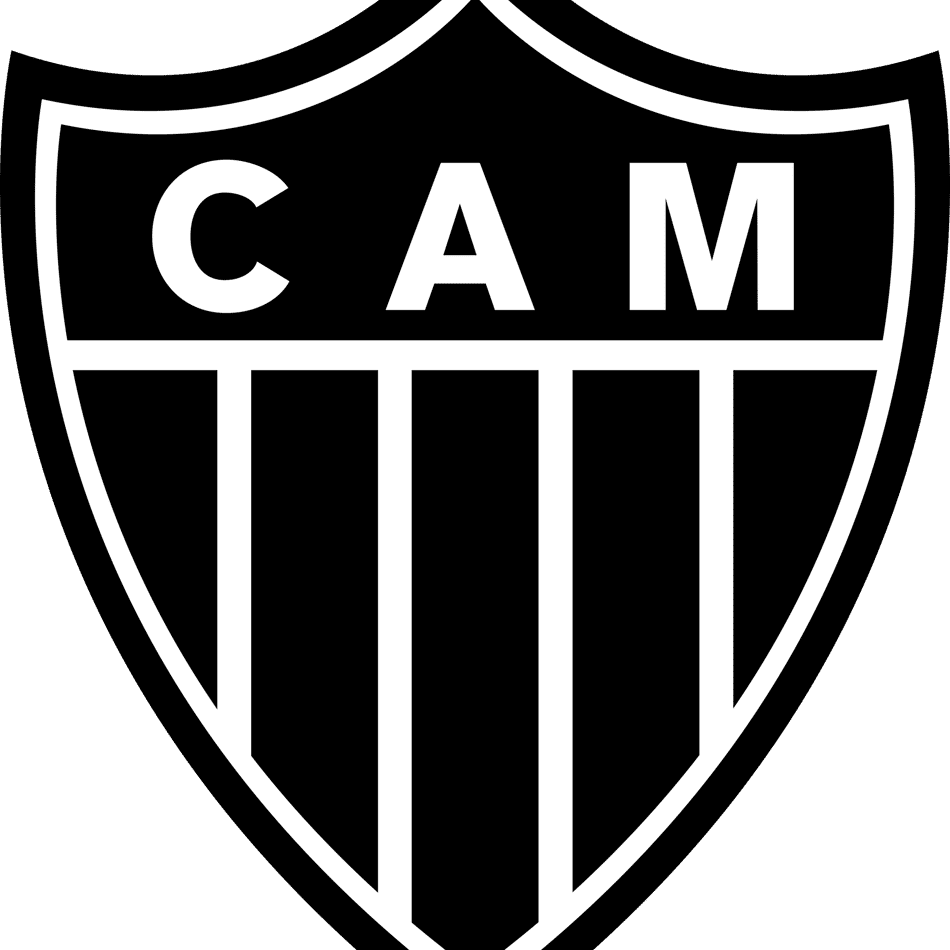 Escudo do Atlético Mineiro (CAM) em preto e branco