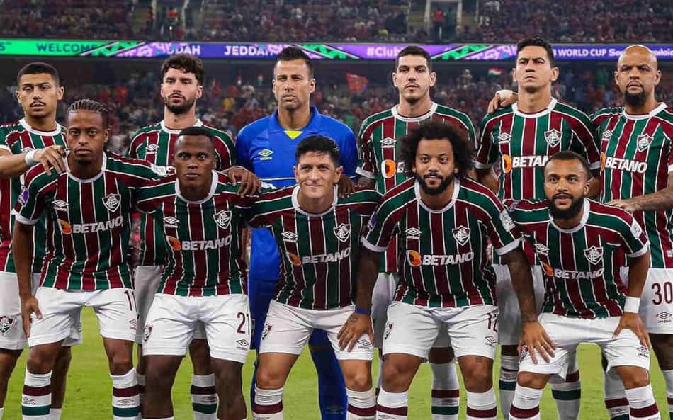 Fluminense perfilado antes da final do Mundial de 2023