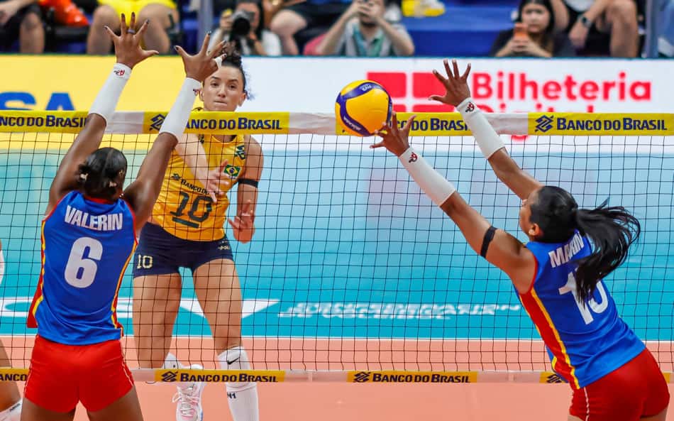 Veja os lances de Brasil x Chile pelo Sul-Americano feminino de vôlei