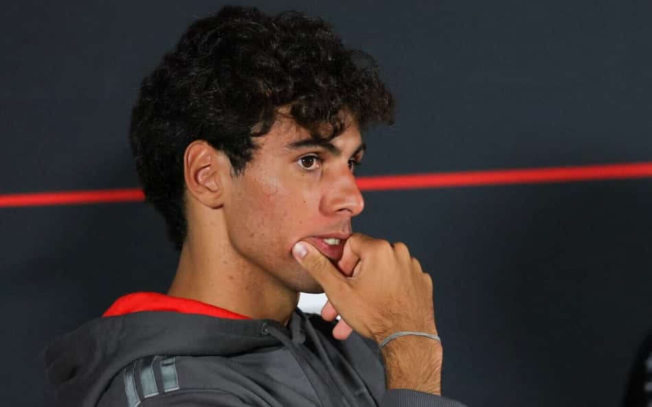 Gabriel Bortoleto e Carlos Sainz em coletiva do GP da Espanha pela F1 2026