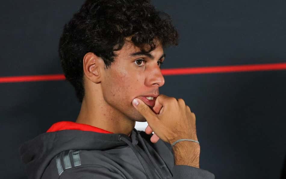 Gabriel Bortoleto e Carlos Sainz em coletiva do GP da Espanha pela F1 2026