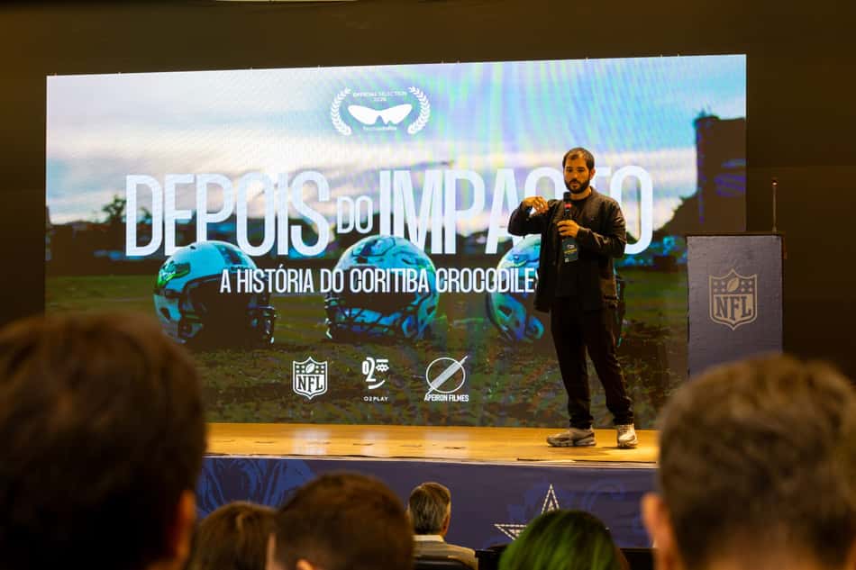 Geraldo Chapa, diretor de conteúdo internacional da NFL, no NFL Media Summit, no Rio de Janeiro