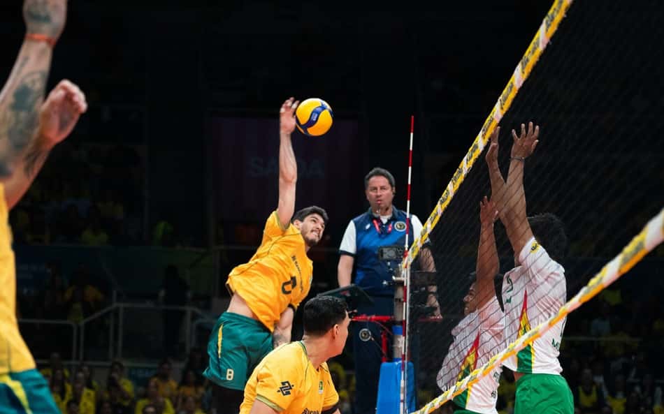 Honorato ataca em Brasil x Bolívia pelo Sul-Americano de vôlei