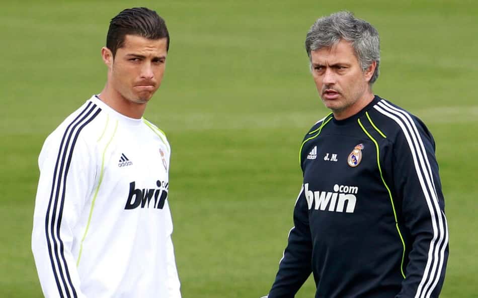 José Mourinho e Cristiano Ronaldo (Foto: Andrea Comas)