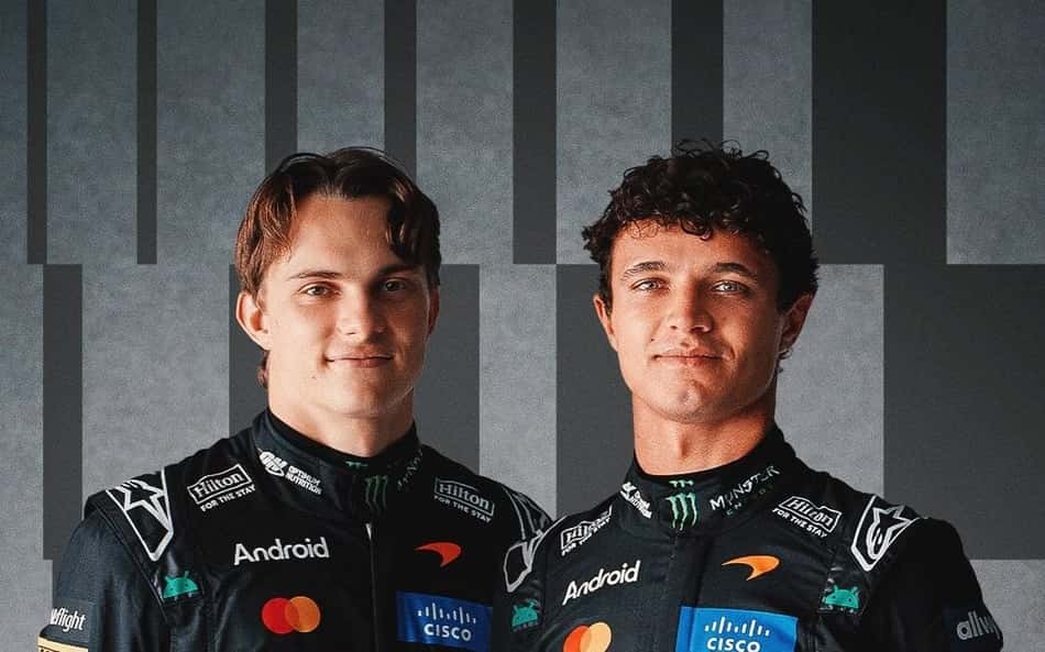 Macacão que será usado por Lando Norris e Oscar Piastri no GP da Itália de F1