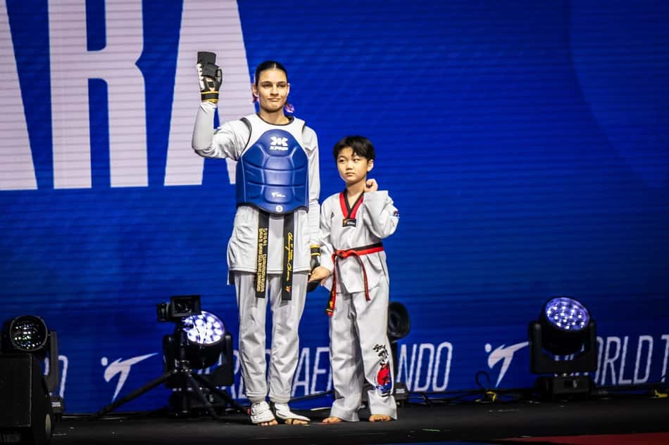 Maria Clara Pacheco conquistou a medalha de ouro na etapa de Muju do Grand Prix de Taekwondo