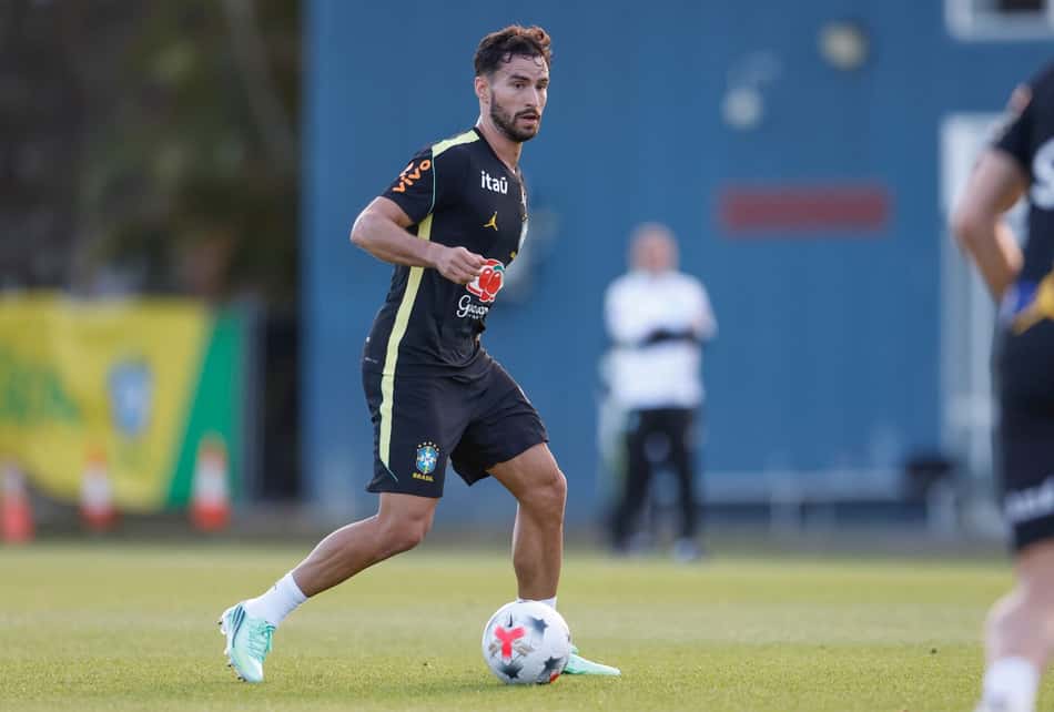 Martinelli durante treino da Seleção Brasileira, em Brisbane