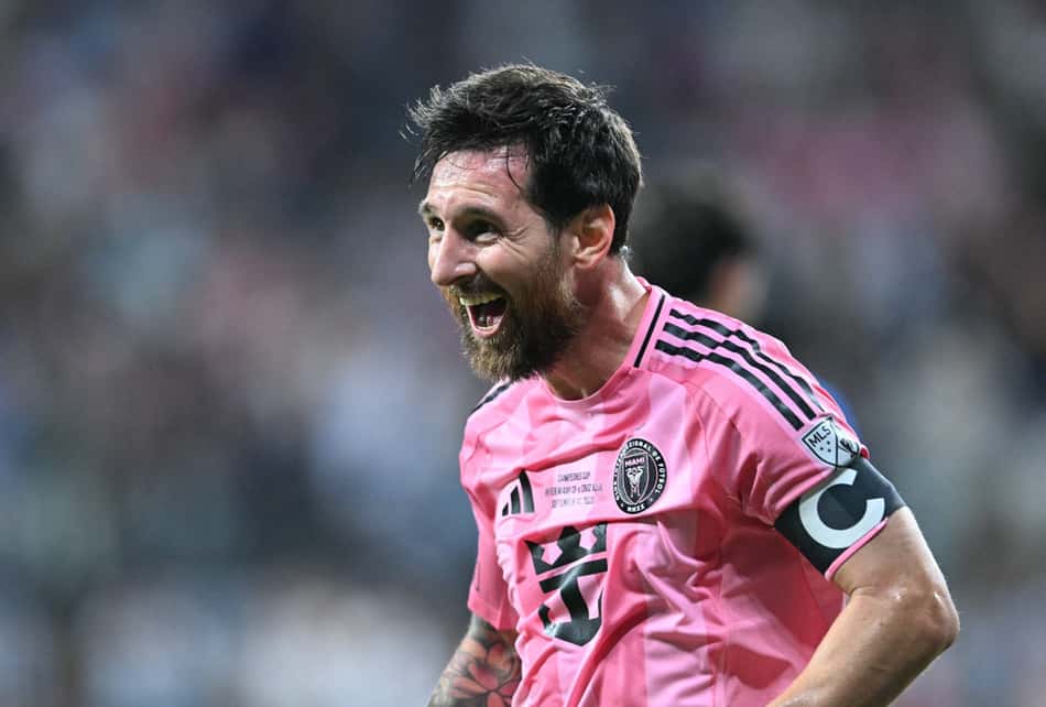 Messi comemora gol em Inter Miami x Cruz Azul na Copa dos Campeões