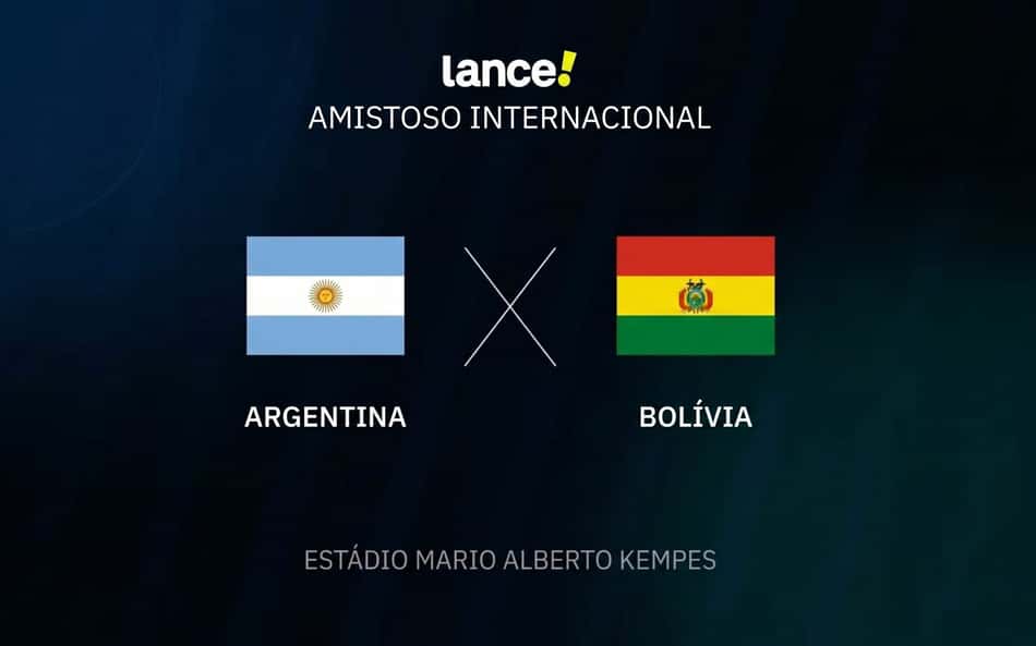 Onde assistir ao vivo a partida entre Argentina e Bolívia em amistoso (Arte / Lance!)