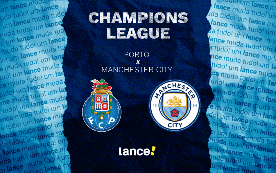 Porto e Manchester City se enfrentam no Estádio do Dragão pela Champions League (Arte / Lance!)