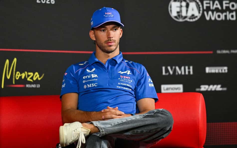 Pierre Gasly em coletiva no GP da Itália pela F1 2026