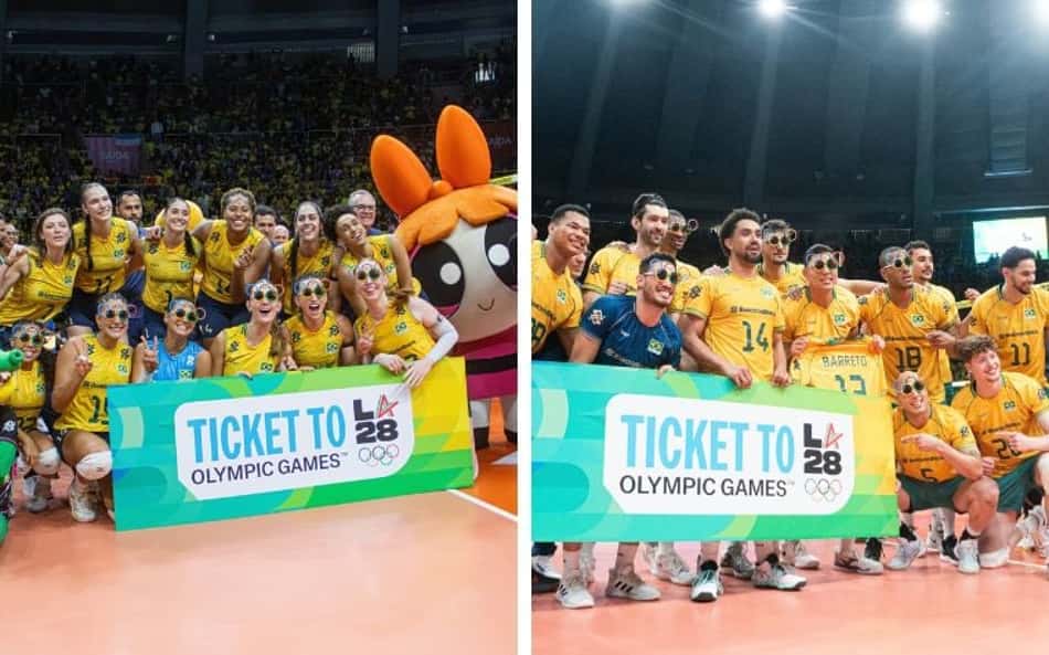 Seleção brasileira de vôlei está classificada para LA 2028 nos dois naipes