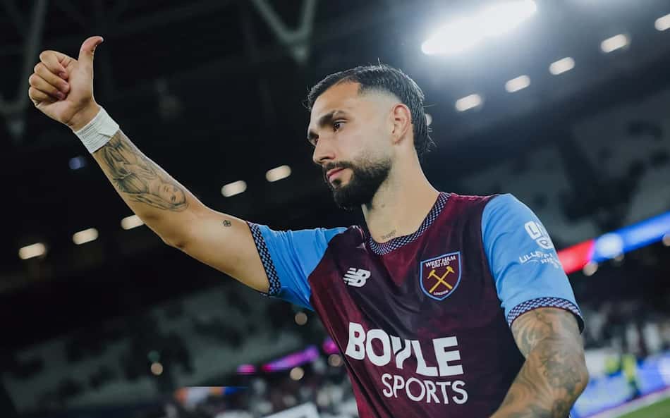 Taty Castellanos foi acusado de ter cuspido em goleiro rival (Foto: Divulgação/West Ham)