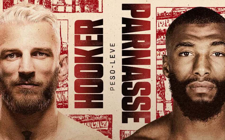 Pôster do UFC Paris, com Dan Hooker e Salahdine Parnasse