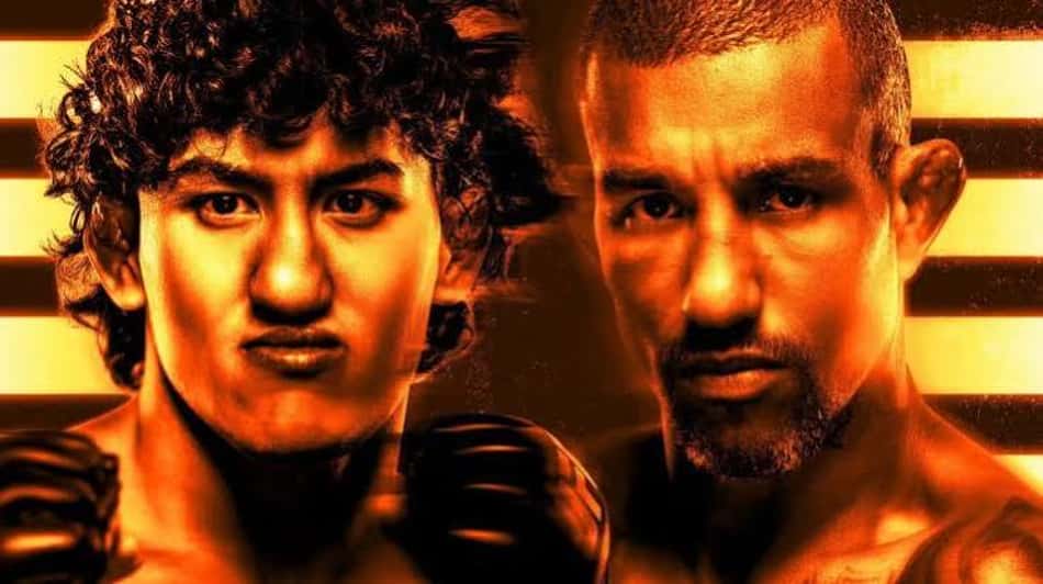 Pôster do UFC Vegas 121, com Raul Rosas Jr e Raoni Barcelos
