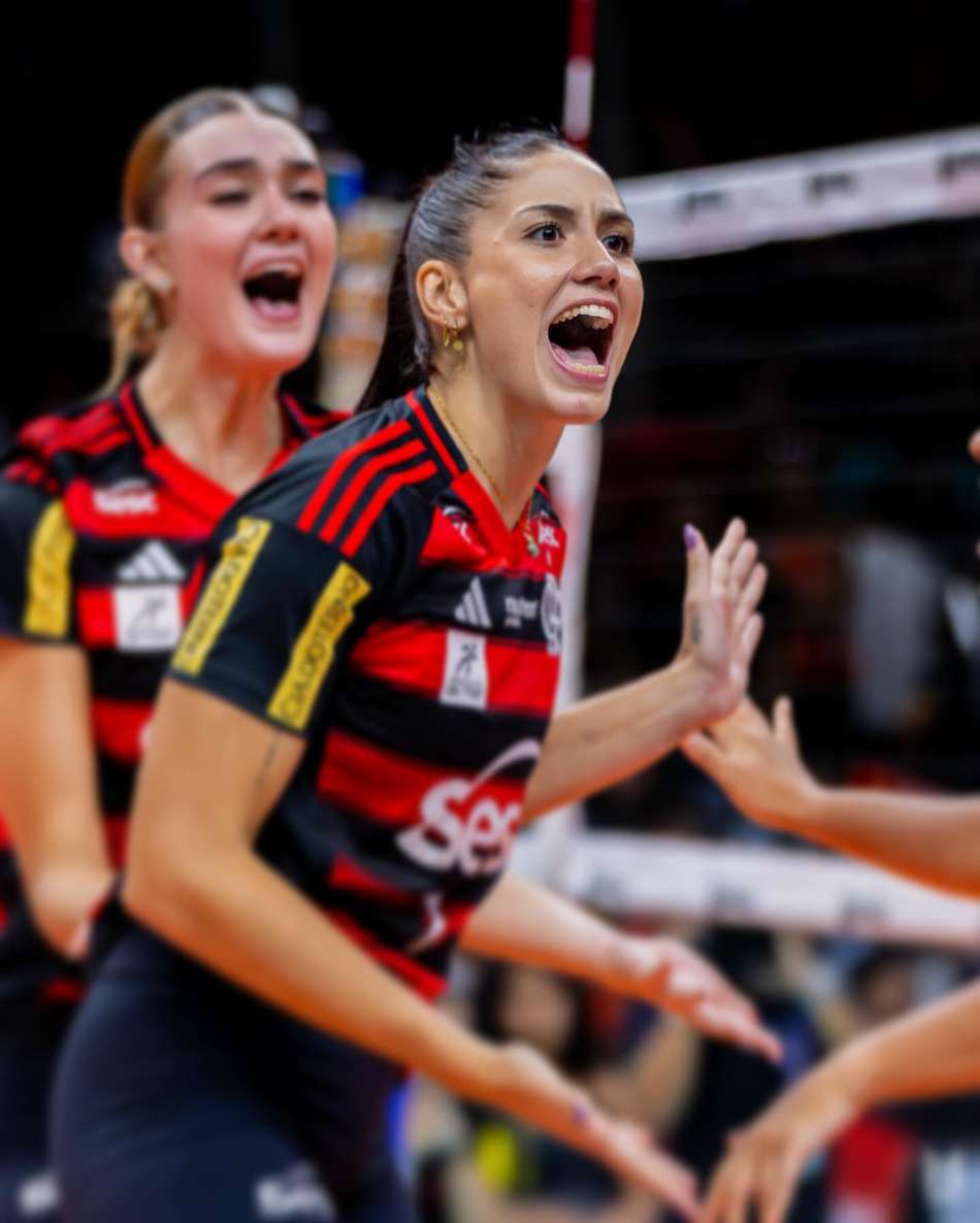 Vivian grita em jogo do Sesc RJ Flamengo na Superliga 2025/26
