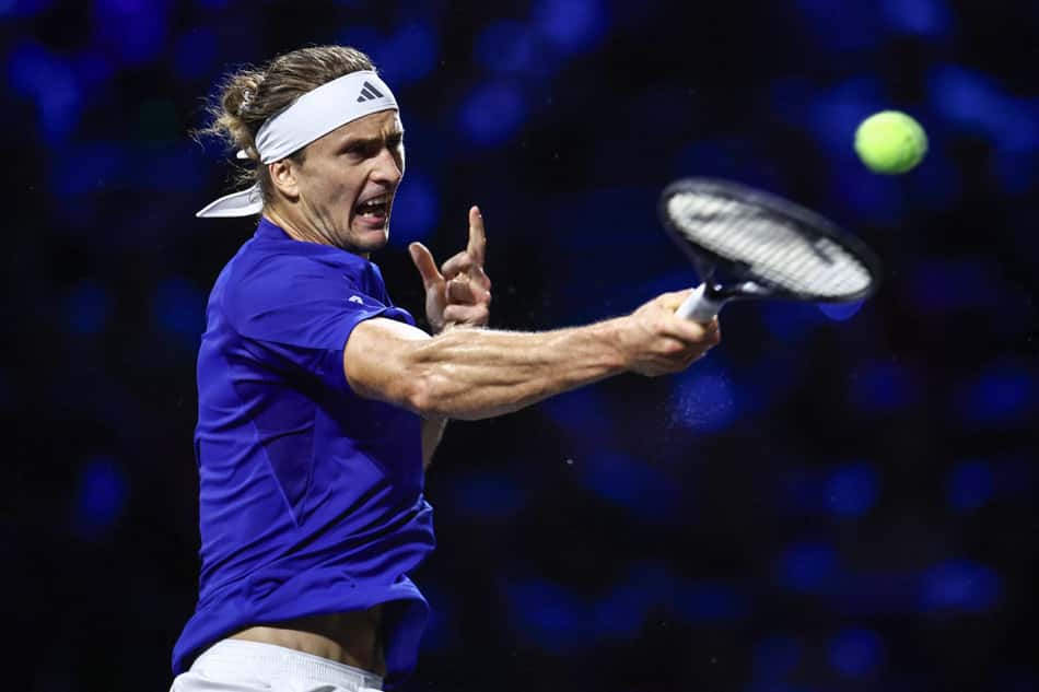 Zverev em partida contra Learner Tien na Laver Cup
