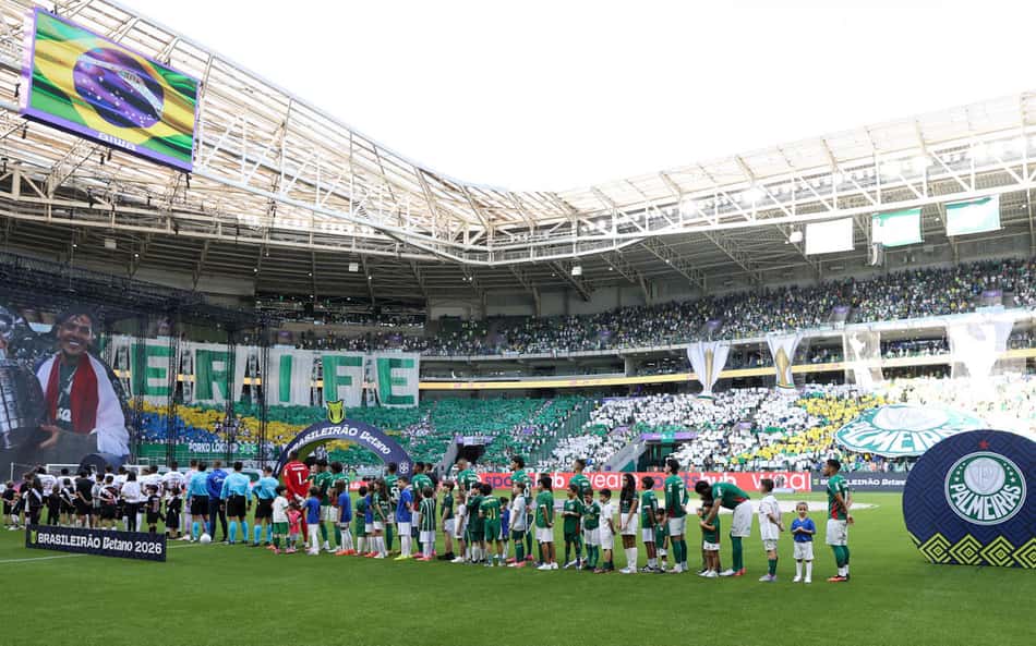 Palmeiras atuando no Nubank Parque - (Foto: Cesar Greco/Palmeiras/by Canon)