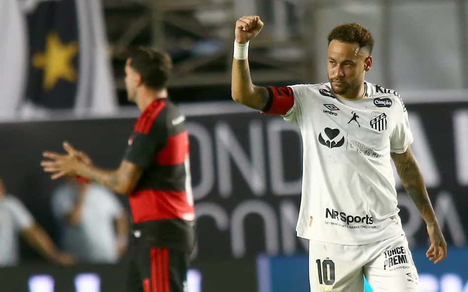 Flamengo larga na frente, Neymar marca duas vezes e garante o empate do Santos