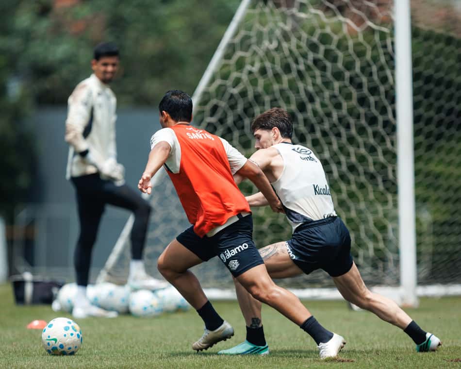 Treino do Santos nesta sexta-feira (9).