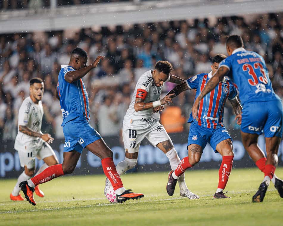 Neymar atuando com a camisa do Santos na temporada 2026 - (Foto: Raul Baretta/ Santos FC.)