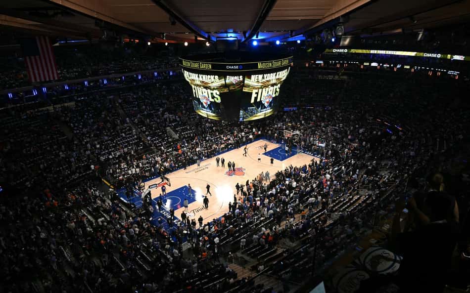 Madison Square Garden recebe o jogo 3 das finais da NBA 2025/26 (Foto: Foto por SAUL LOEB / AFP)