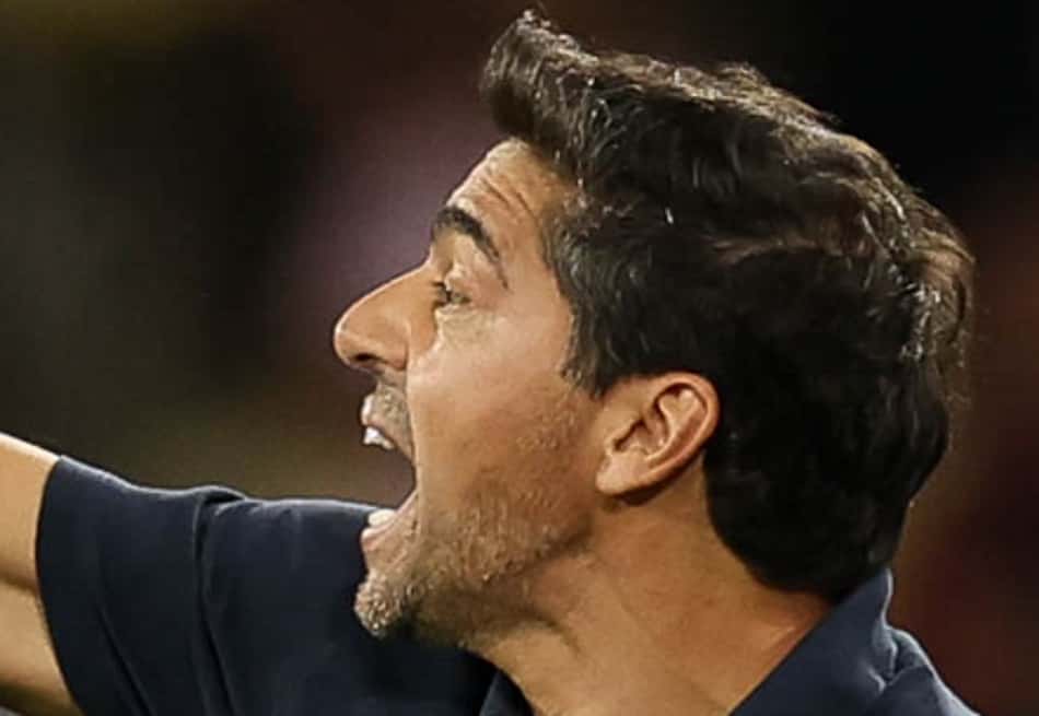 Abel Ferreira no triunfo do Palmeiras sobre o Fluminense no Maracanã (Foto: Cesar Greco/Palmeiras)