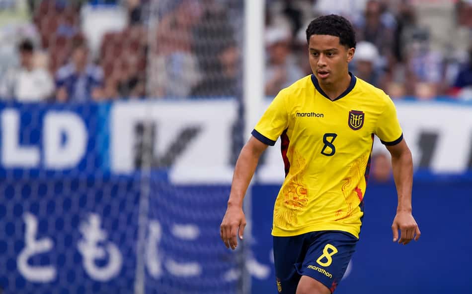 Anthony Valencia, do Flamengo, em amistoso do Equador