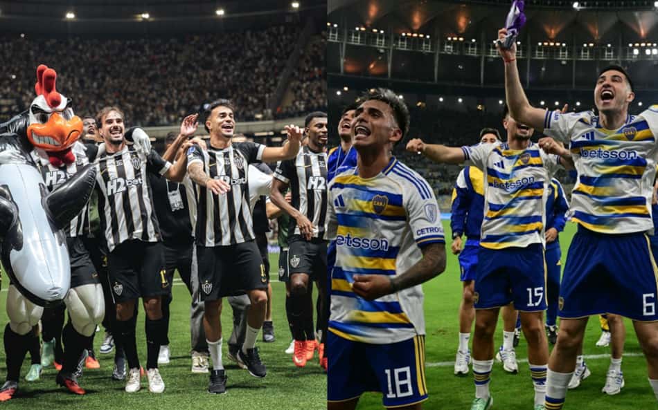 Atlético x Boca (Fotos: Pedro Souza / Atlético e Pablo Porciuncula / AFP)