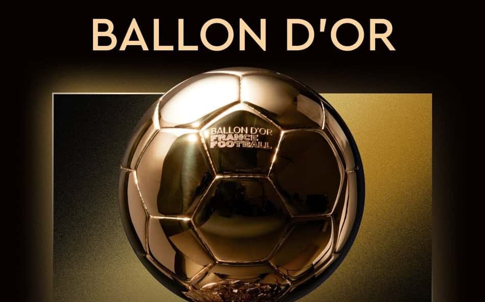 Troféu Bola de Ouro, prêmio de Melhor Jogador do Mundo pela France Football (Foto: Reprodução/X)