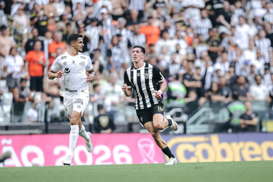 Borbas em Galo x Santos (Foto: Pedro Souza / Atlético)